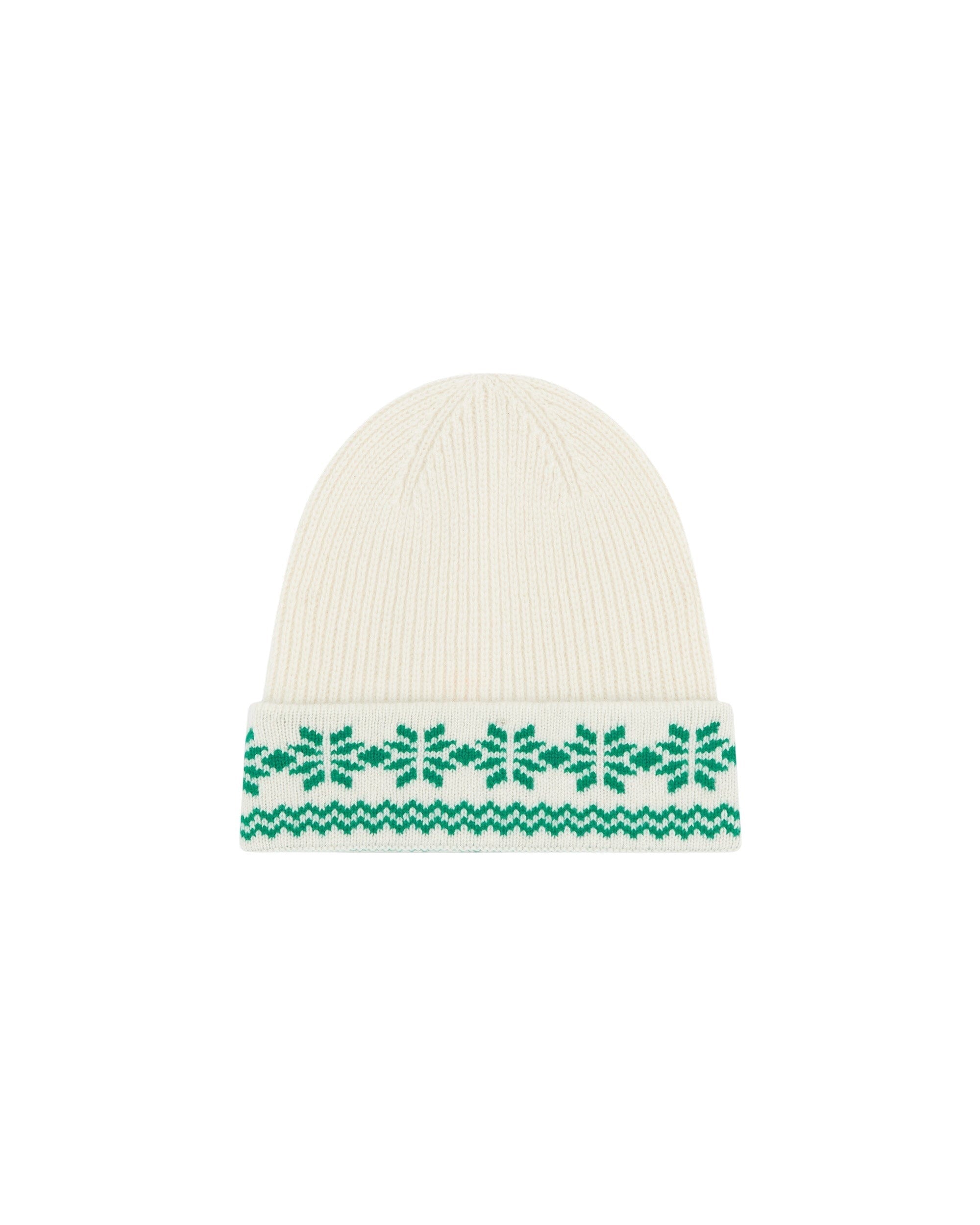 WINTER GREEN / DJV / QTY : 80 / Bonnet à Revers Norvégien Bicolore - Winter Green