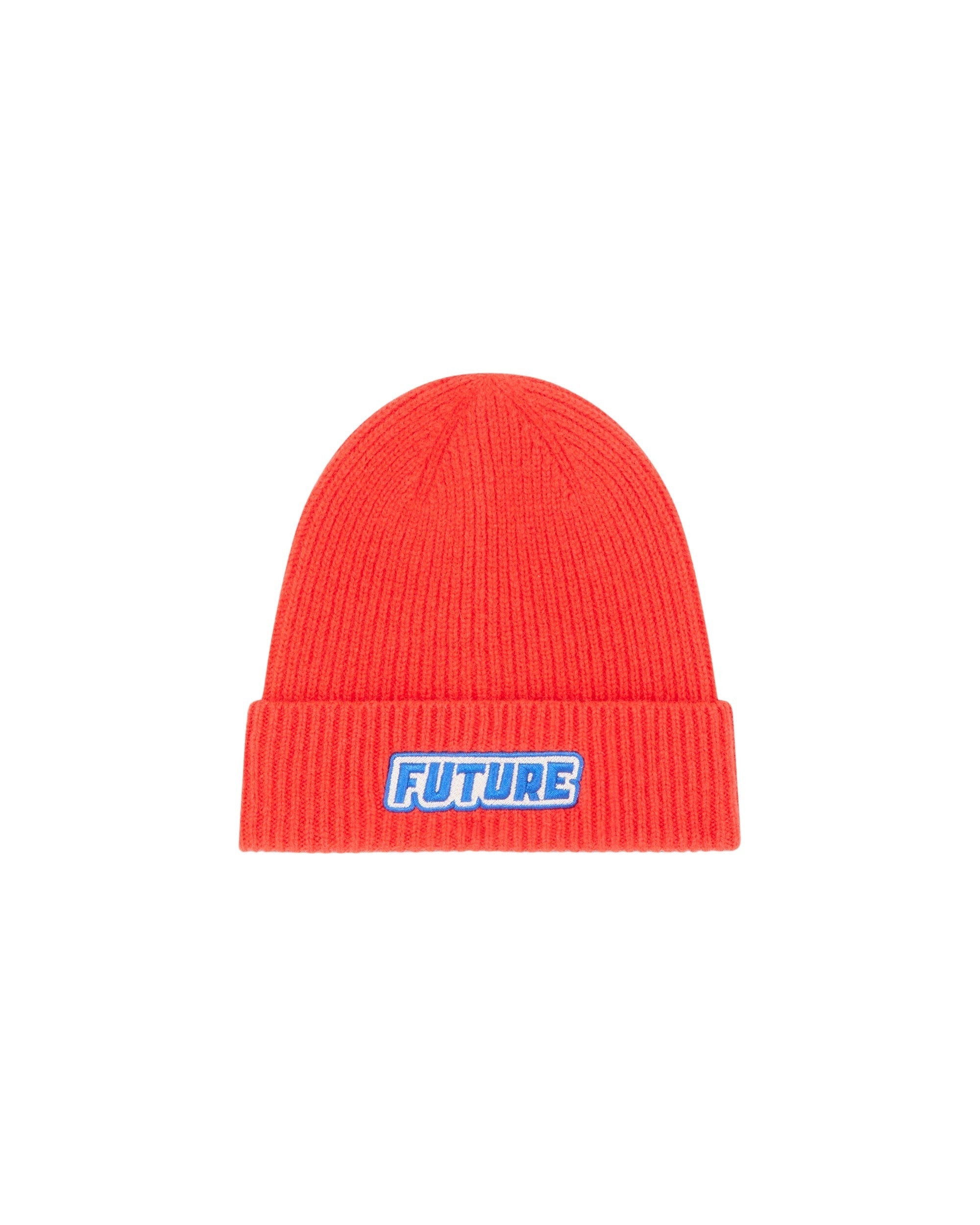 ROUGE VIF / DJV / QTY : 43 / Bonnet à Revers Broderie Future - Rouge Vif