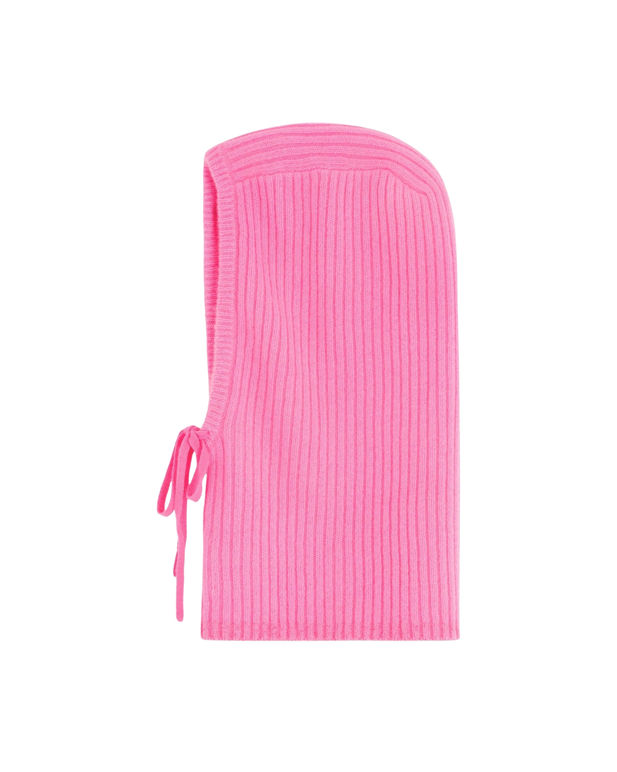 Cagoule à côtes en cachemire - Sparkle Pink