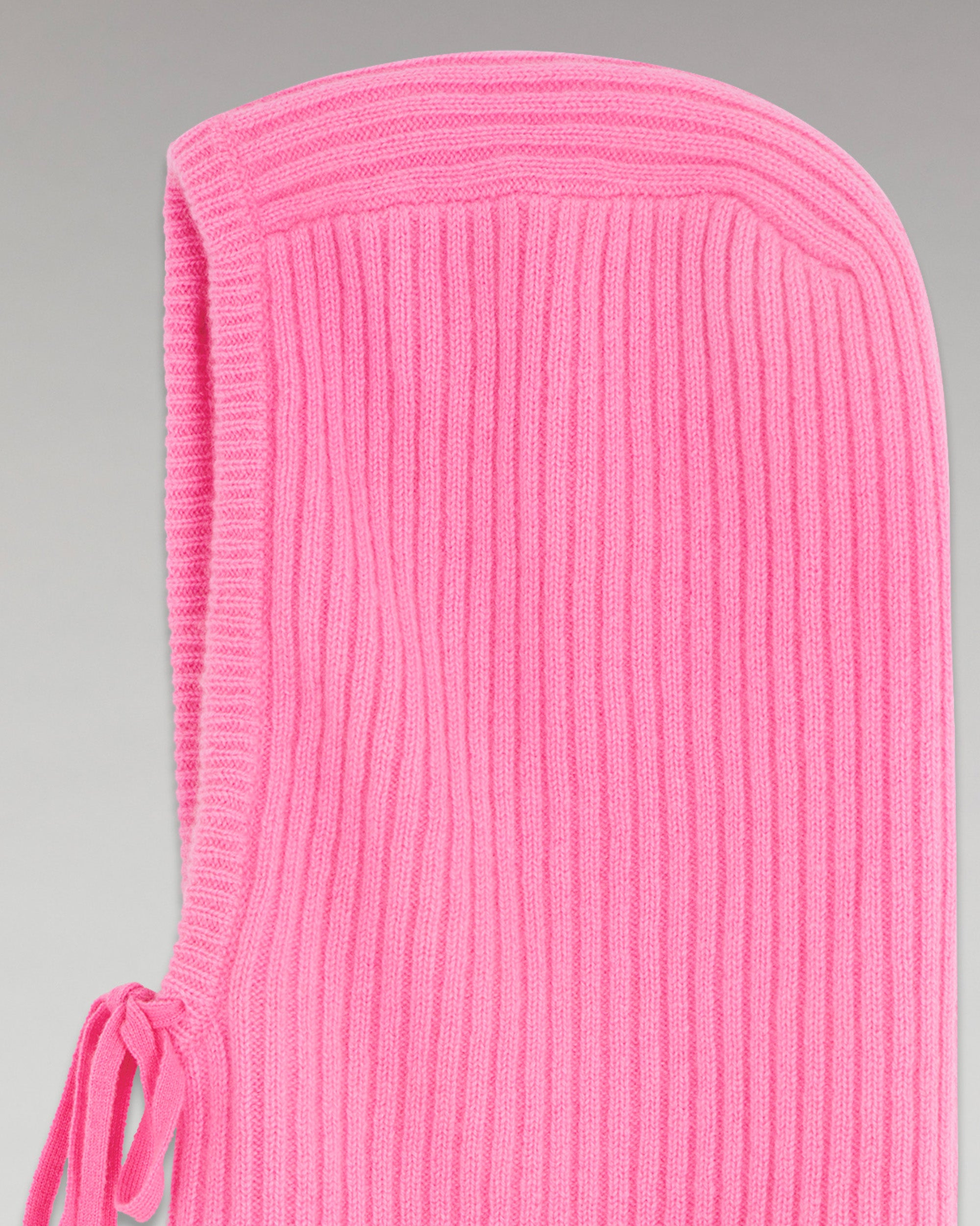 Cagoule à côtes en cachemire - Sparkle Pink