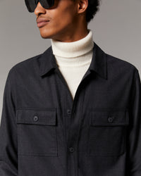 Chemise à poches en laine - Anthracite