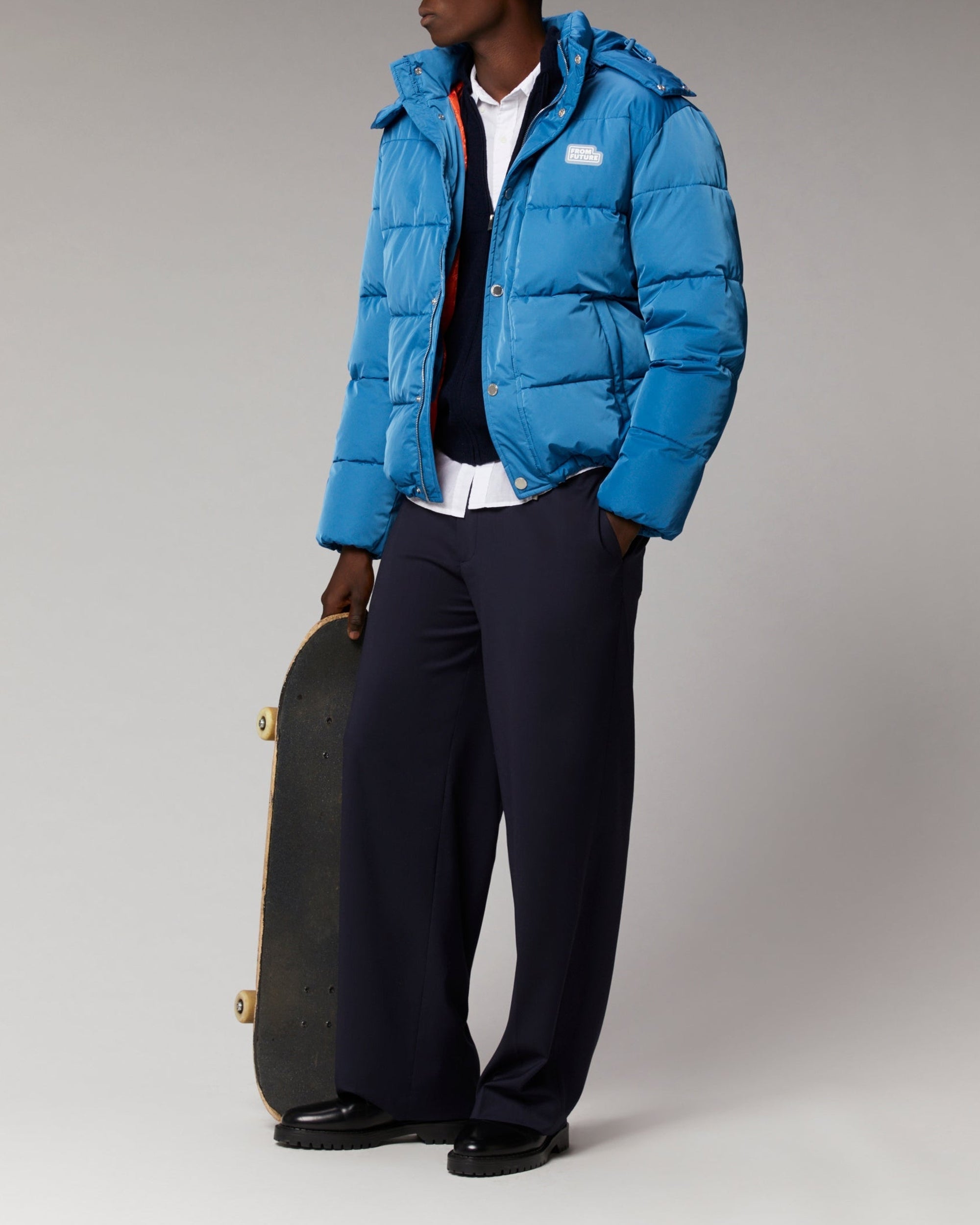 Doudoune oversize matelassée Future - Washed Blue