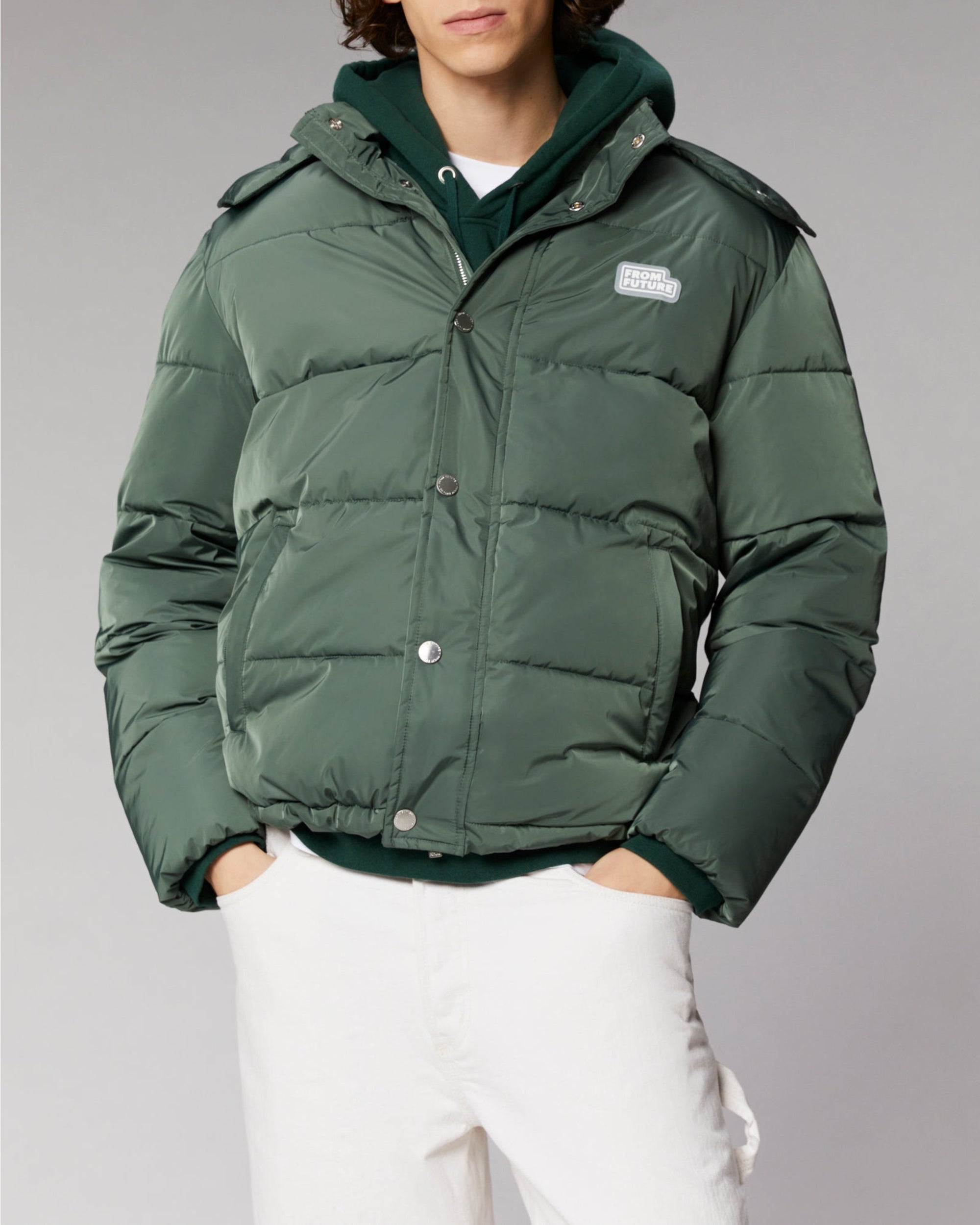 Doudoune oversize matelassée Future - Kaki