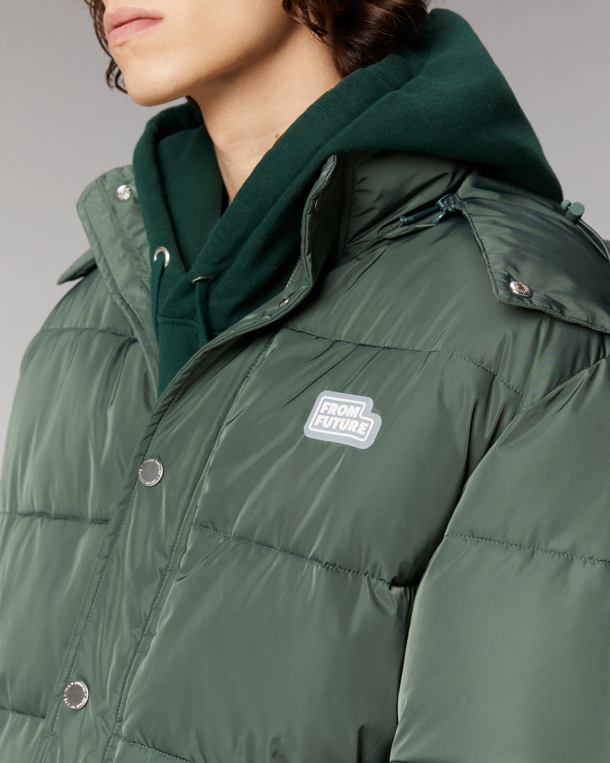 Doudoune oversize matelassée Future - Kaki