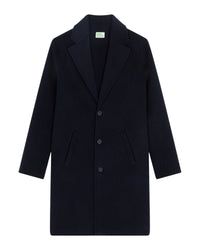 Long double-faced wool coat - Navy
