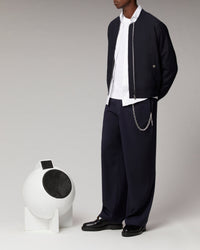 Veste Teddy en laine - Navy