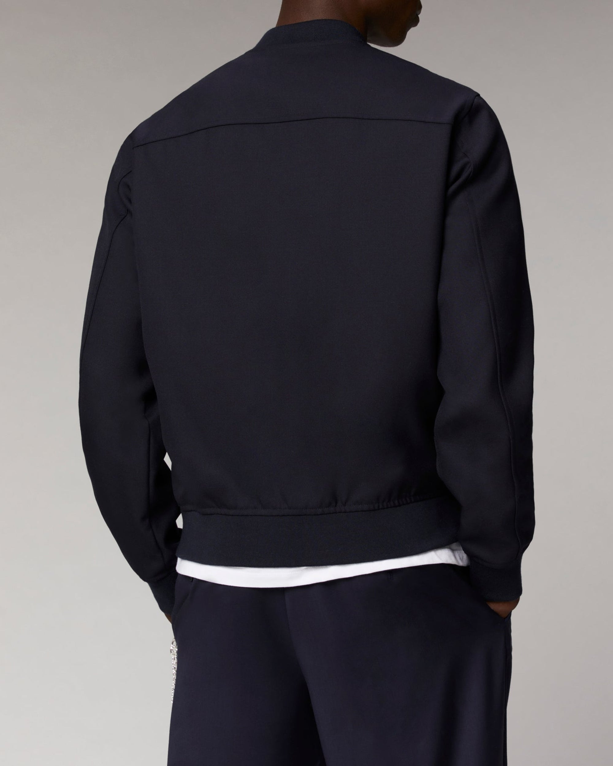 Veste Teddy en laine - Navy
