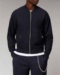 Veste Teddy en laine - Navy