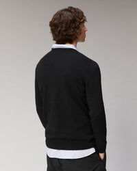 Pull à col rond Coeur en cachemire - Noir