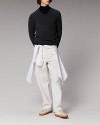 ZZ HORS LIGNE Pull col V basique en cachemire - Anthracite