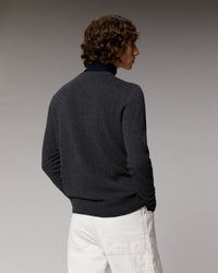 ZZ HORS LIGNE Pull col V basique en cachemire - Anthracite