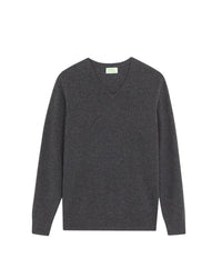 ZZ HORS LIGNE Pull col V basique en cachemire - Anthracite
