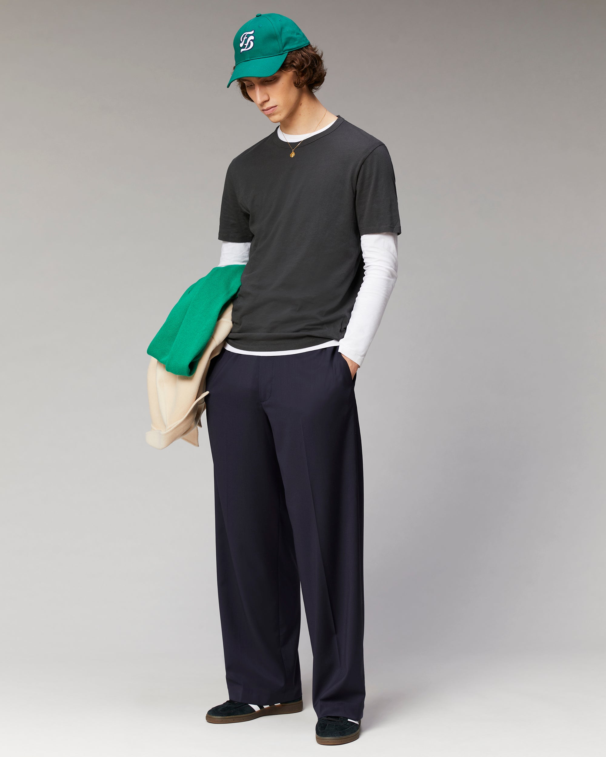 ANTHRACITE / DJV / QTY : 3 / T-Shirt Col Rond Basique - Anthracite