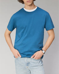 Oversized round-neck T-shirt - Prussian Blue