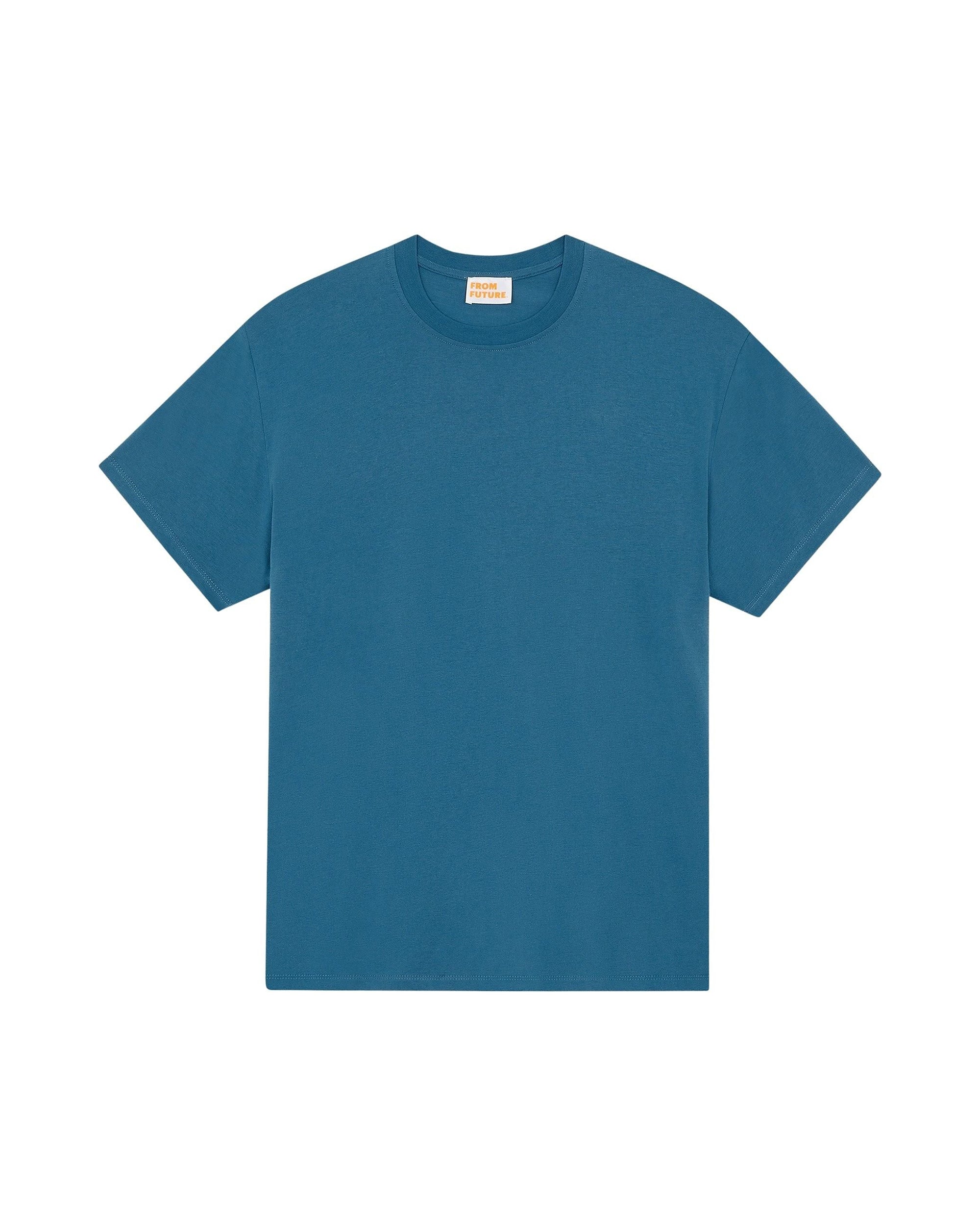 Oversized round-neck T-shirt - Prussian Blue
