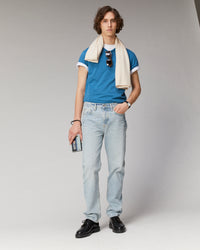 PRUSSIAN BLUE / NEW / QTY : 1 / T-Shirt Col Rond Oversize - Prussian Blue