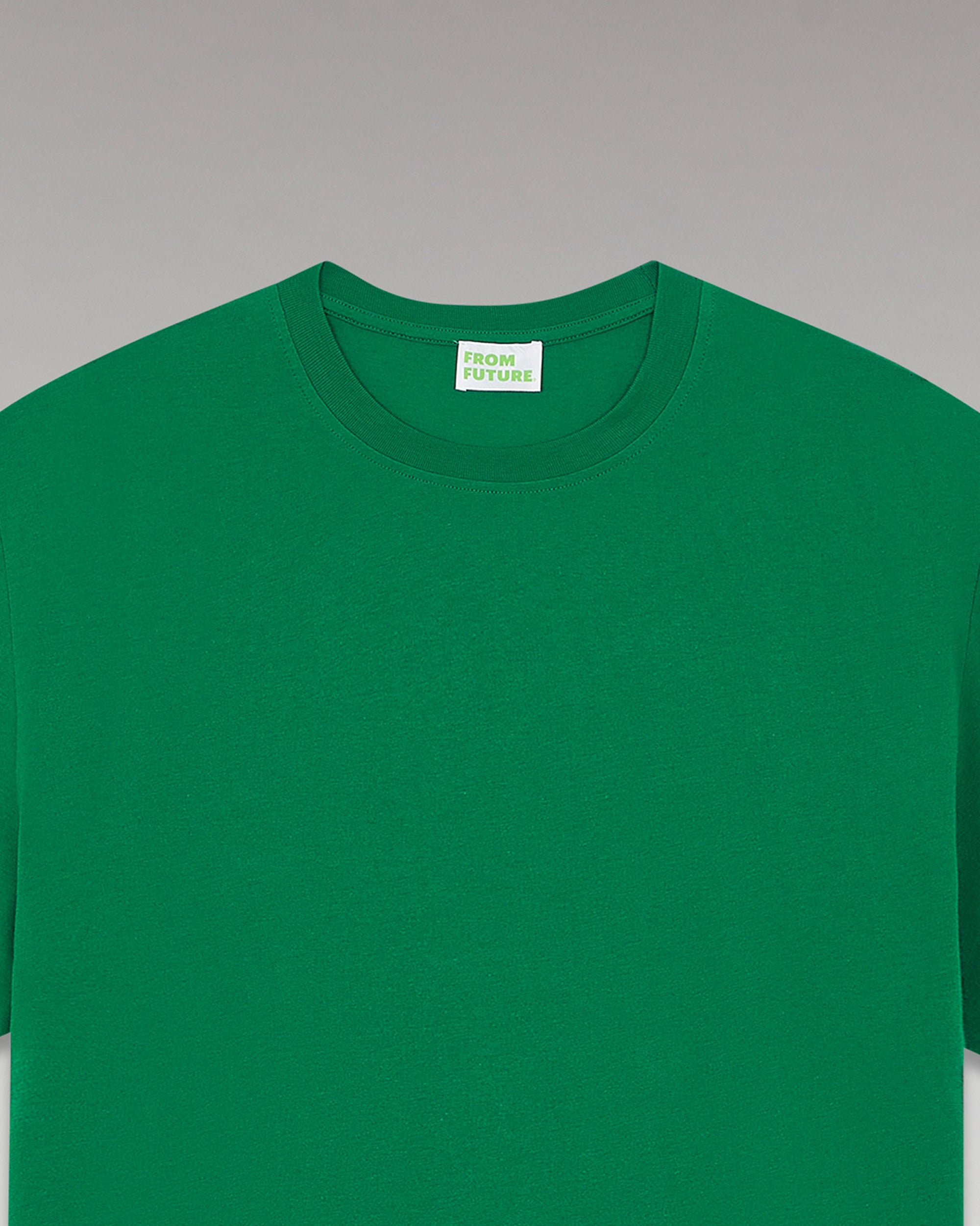 FOREST GREEN / DJV / QTY : 0 / T-Shirt Col Rond Oversize - Forest Green