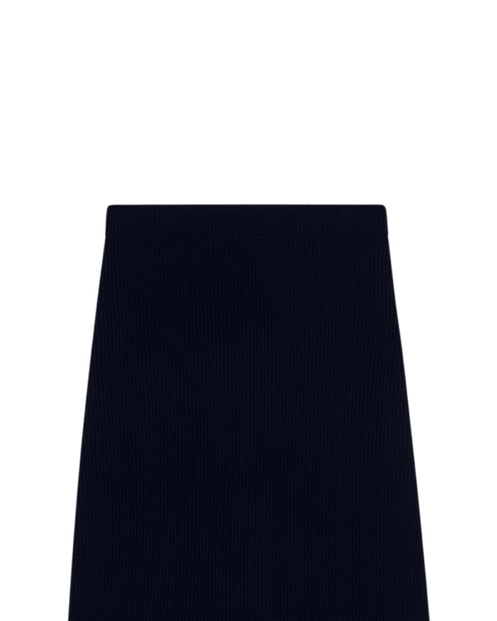 NAVY / DJV / QTY : 0 / Jupe Mi-Longue à Côtes Fendue - Navy