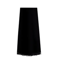 NOIR / DJV / QTY : 3 / Jupe Mi-Longue Dentelle - Noir