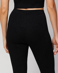 NOIR / DJV / QTY : 1 / Pantalon Flare Metallisé - Noir