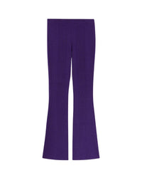 Pantalon flare Metallisé en laine - Intense Purple