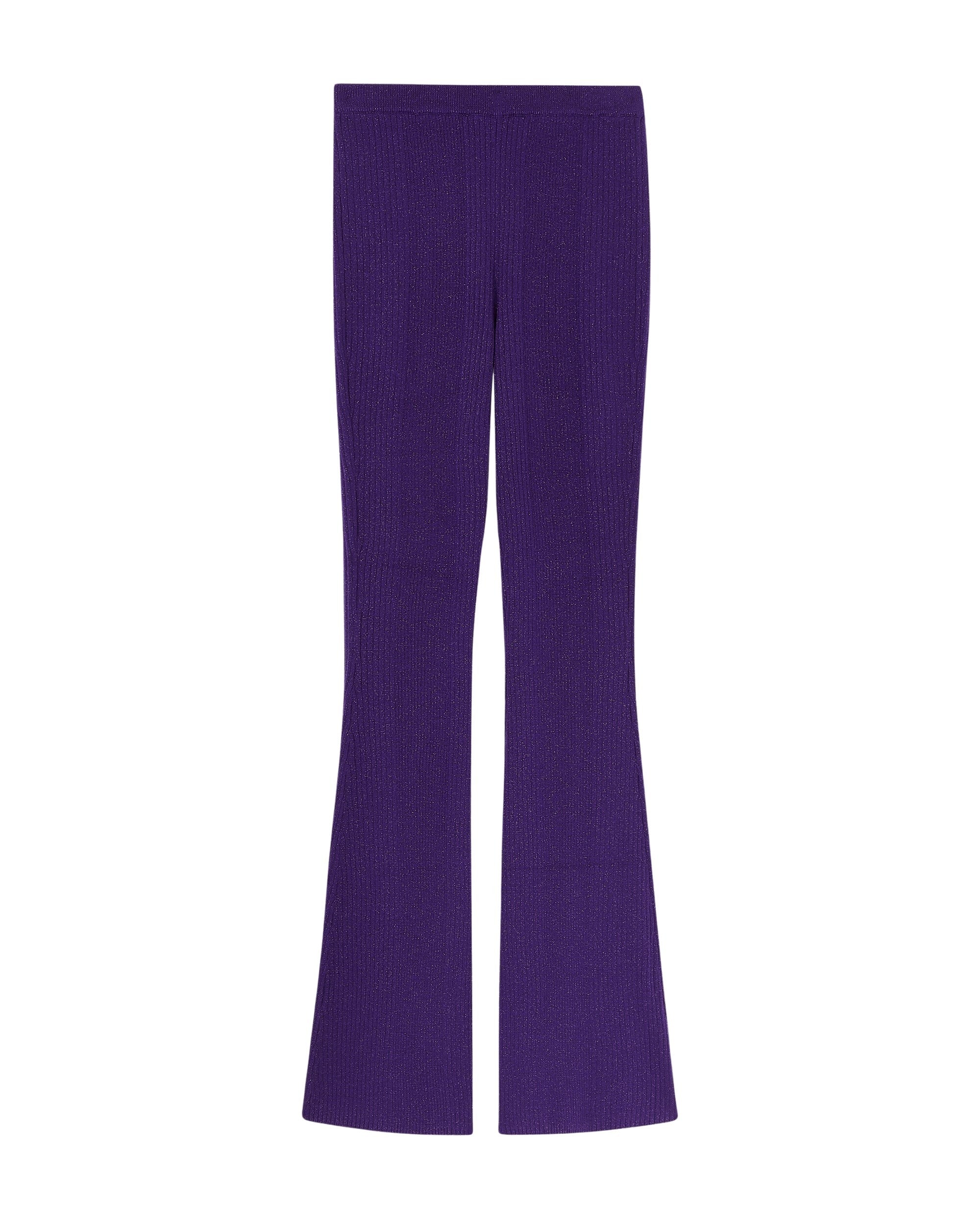 INTENSE PURPLE / DJV / QTY : 2 / Pantalon Flare Metallisé - Intense Purple