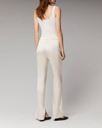 Pantalon flare satinée - Champagne