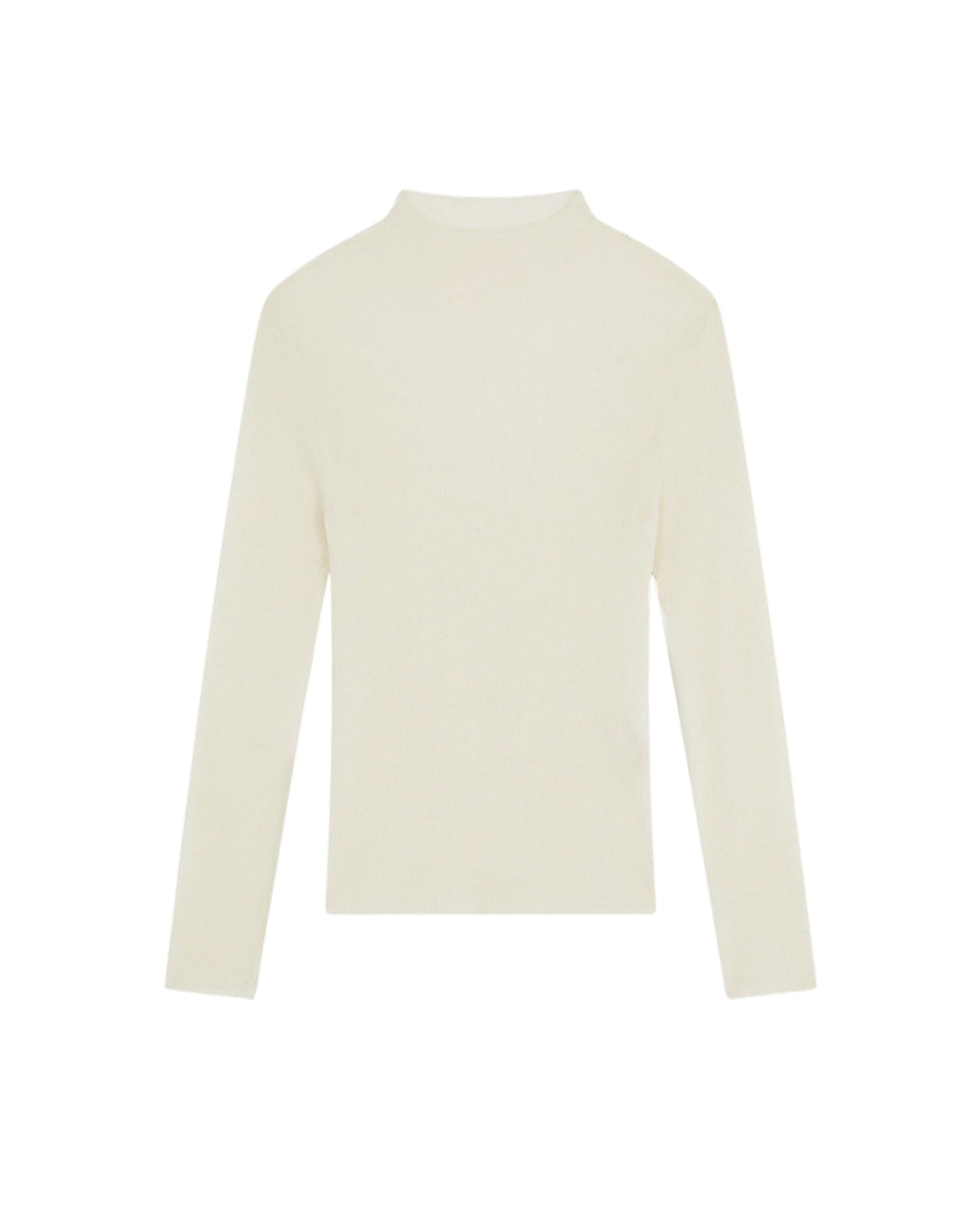 ECRU / DJV / QTY : 2 / Pull Col Montant Seconde Peau - Ecru