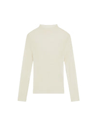 Pull col montant Seconde Peau en cachemire - Ecru