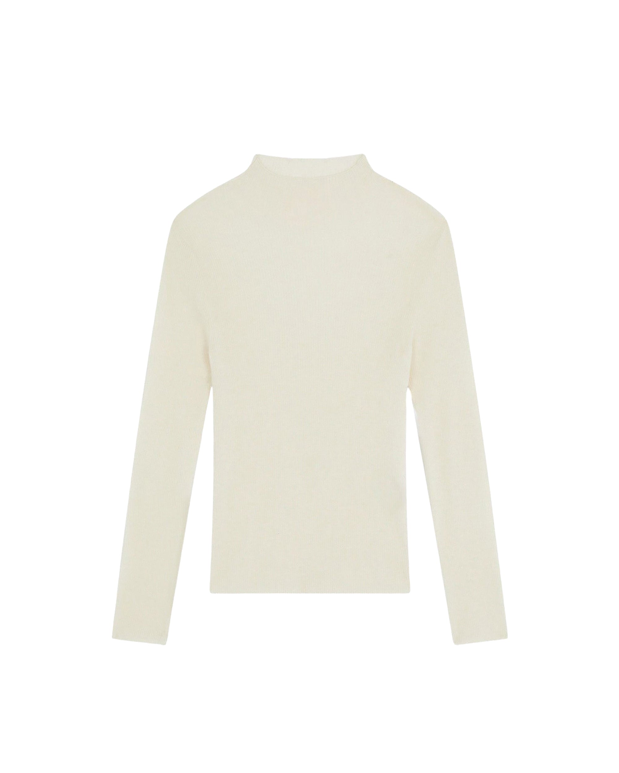 Pull col montant Seconde Peau en cachemire - Ecru