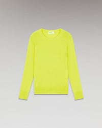 JAUNE FLUO / NEW / QTY : 1 / Pull Col Rond Basique - Jaune Fluo