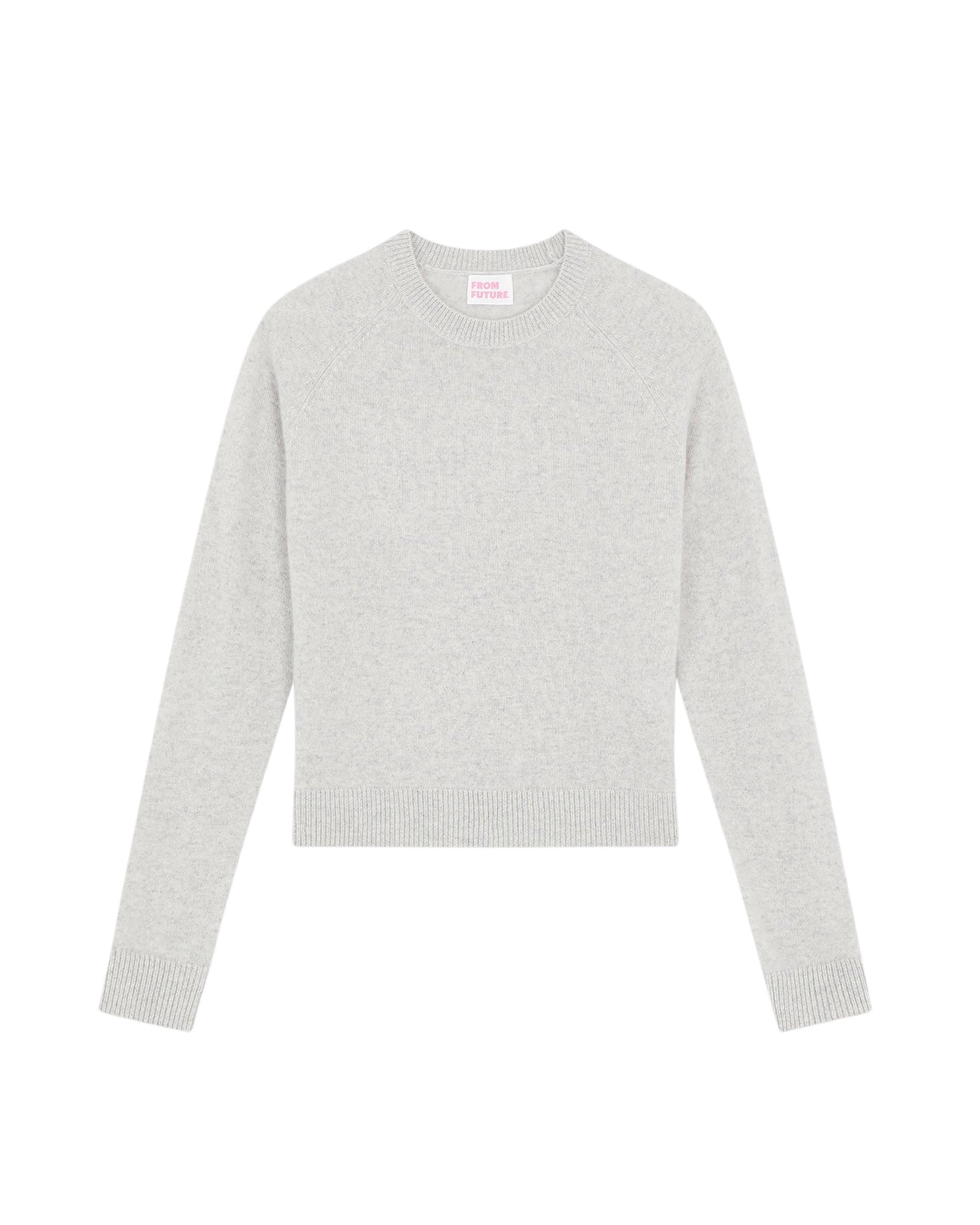 GRIS CHINE CLAIR / DJV / QTY : 0 / Pull Col Rond Léger - Gris Chine Clair