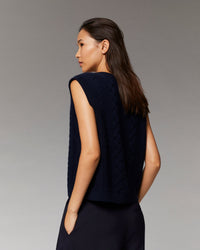 Pull Sans Manche Torsades - Sweet Lilac