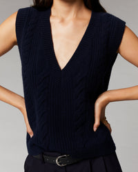 ZZ HORS LIGNE Pull sans manche à torsades en cachemire - Sweet Lilac