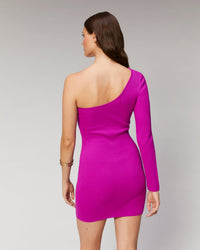 DANCING PINK / DJV / QTY : 11 / Robe Courte Asymetrique À Côtes - Dancing Pink
