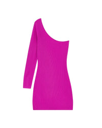 DANCING PINK / DJV / QTY : 11 / Robe Courte Asymetrique À Côtes - Dancing Pink