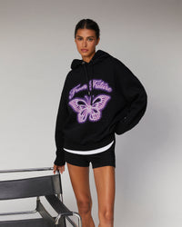 NOIR / NEW / QTY : 1 / Sweatshirt Hoodie Papillon - Noir