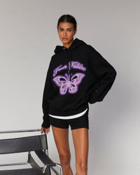 NOIR / NEW / QTY : 1 / Sweatshirt Hoodie Papillon - Noir