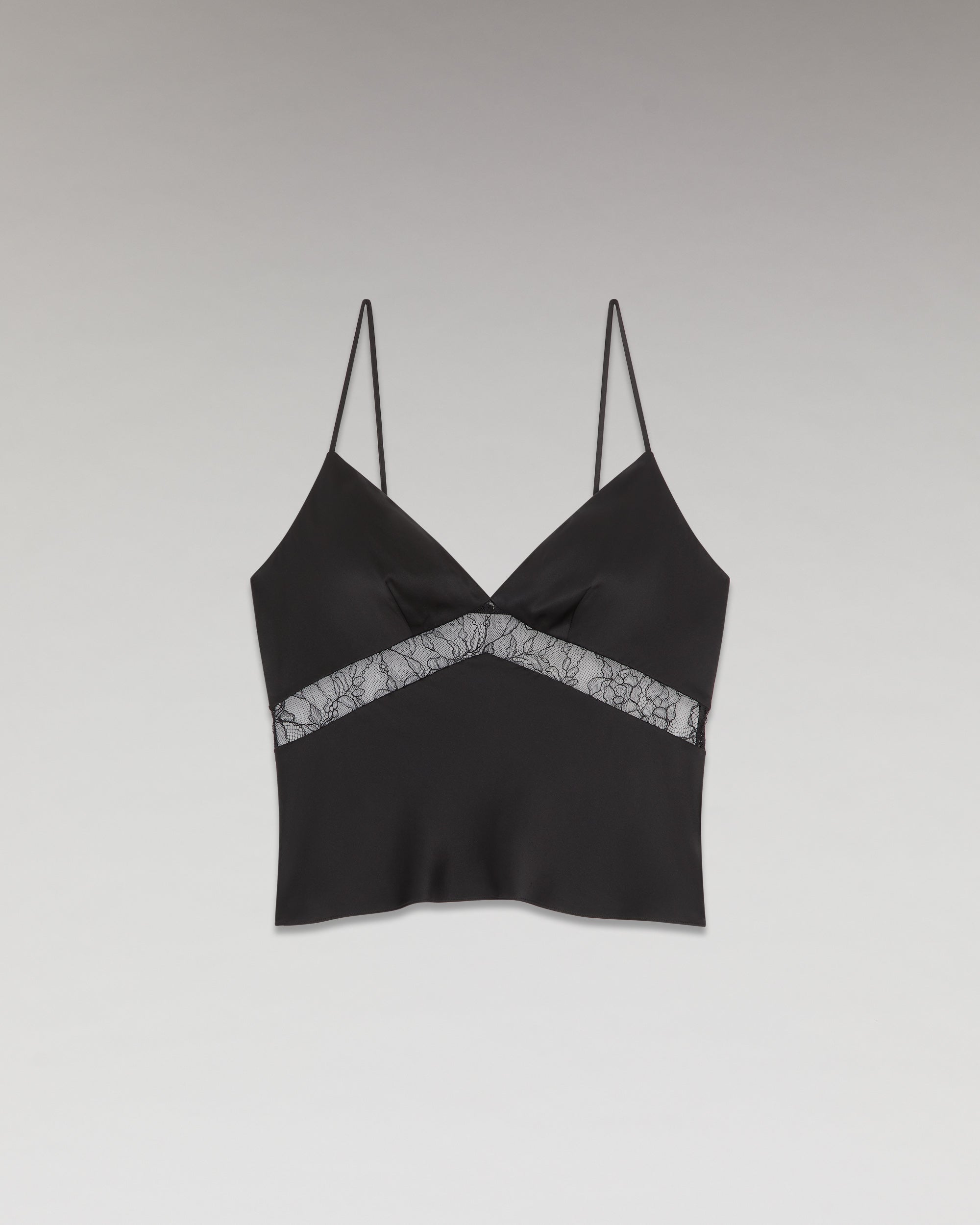 NOIR / NEW / QTY : 1 / Top Bretelle Dentelle - Noir