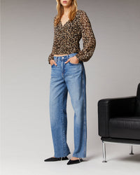 Top manches longues Smocke - Winter Leopard