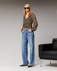 WINTER LEOPARD / DJV / QTY : 11 / Top Manches Longues Smocke - Winter Leopard