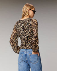 WINTER LEOPARD / DJV / QTY : 11 / Top Manches Longues Smocke - Winter Leopard