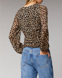 Top manches longues Smocke - Winter Leopard