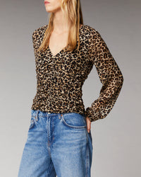 Top manches longues Smocke - Winter Leopard