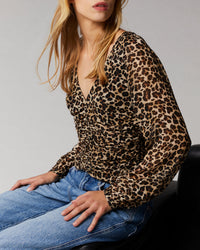 Top manches longues Smocke - Winter Leopard