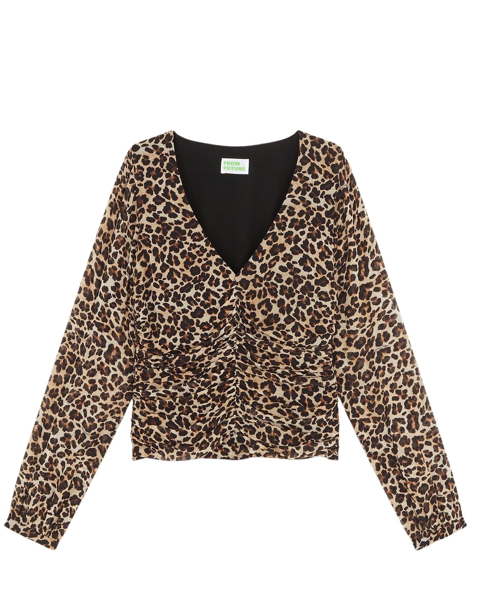 Top manches longues Smocke - Winter Leopard