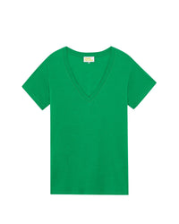SUMMER GREEN / DJV / QTY : 4 / T-Shirt Col V Basique - Summer Green