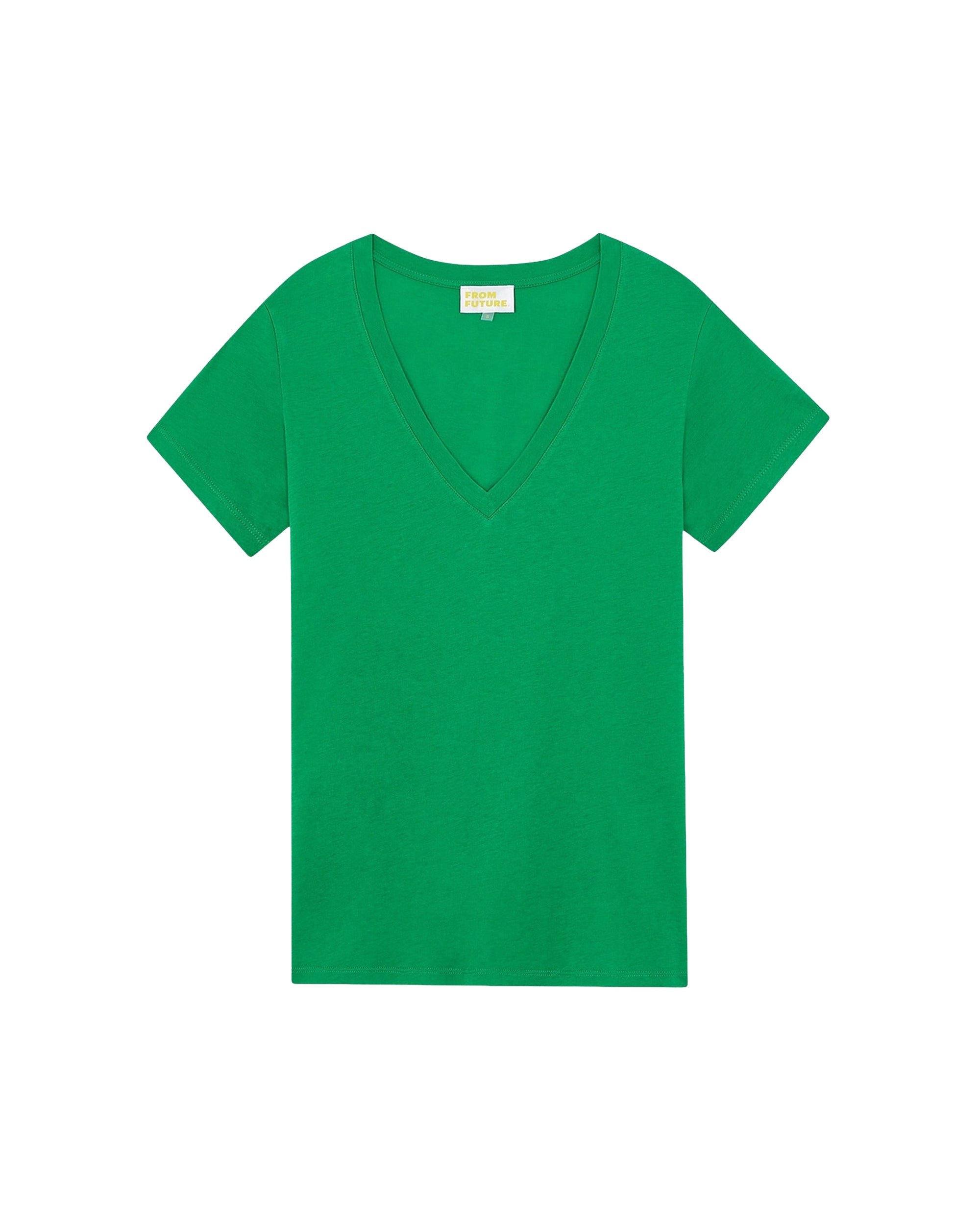 T-shirt à col V basique - Summer Green