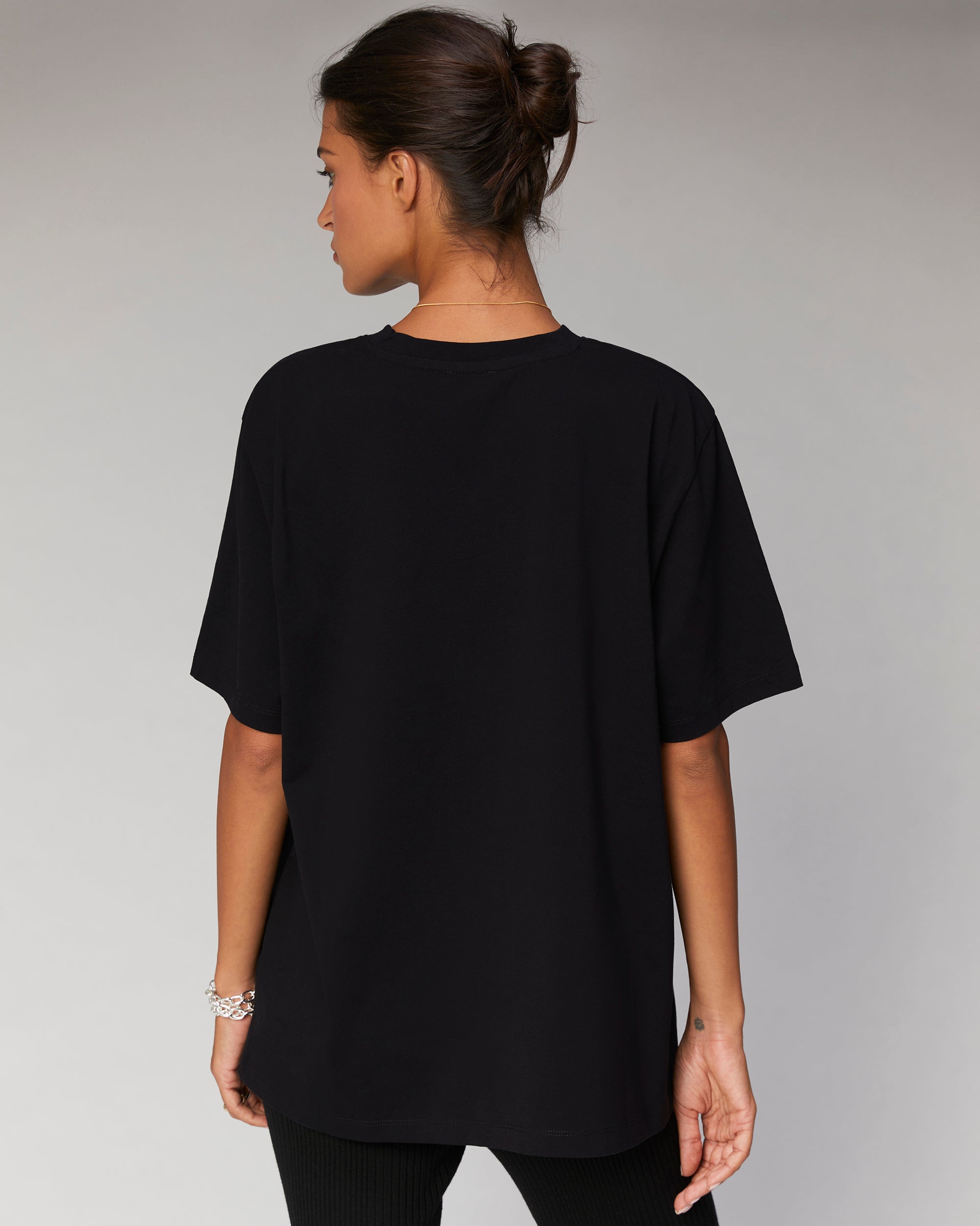 NOIR / DJV / QTY : 2 / T-Shirt Col Rond Papillon - Noir