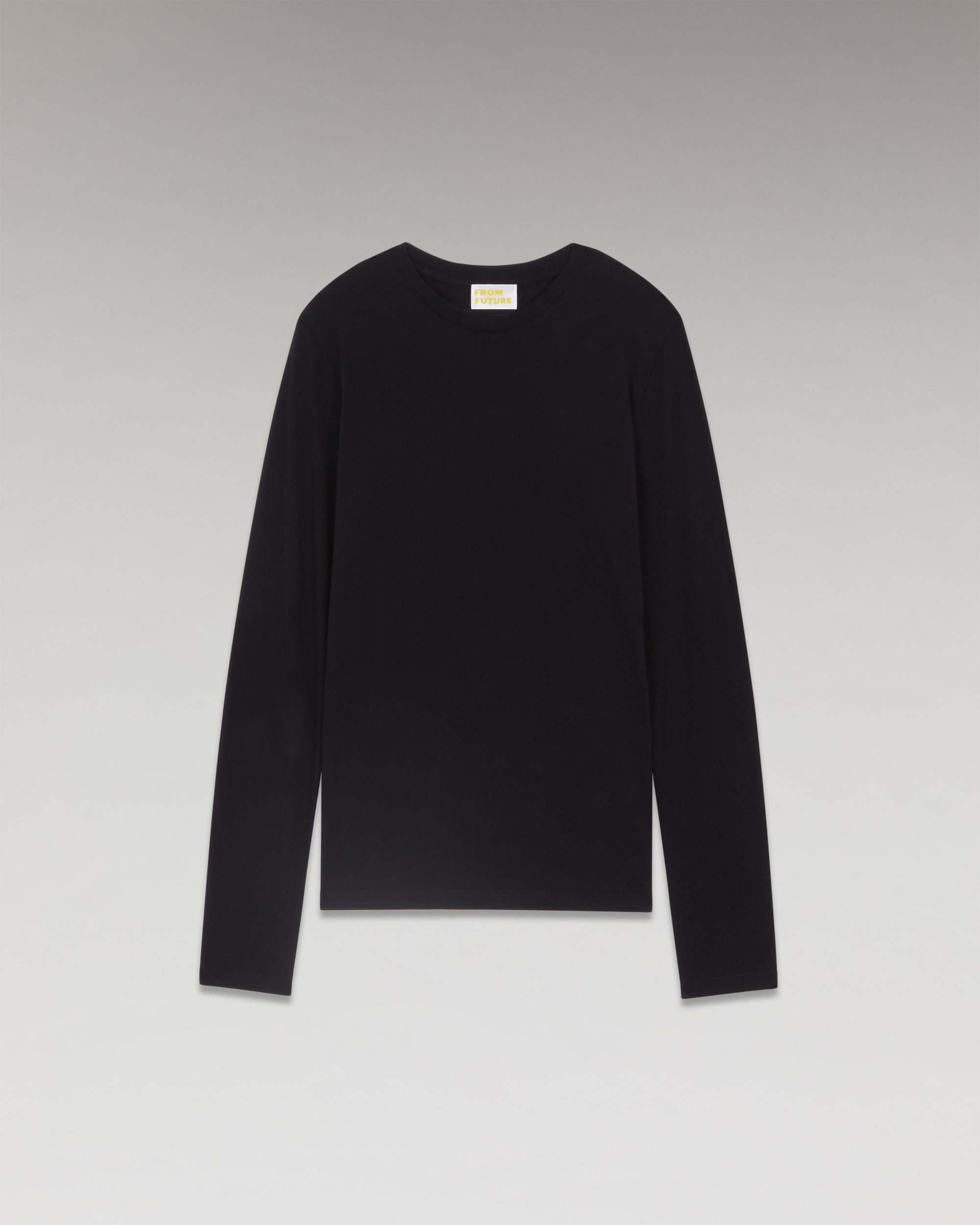 NOIR / NEW / QTY : 2 / T-Shirt Col Rond Basique Manches Longues - Noir